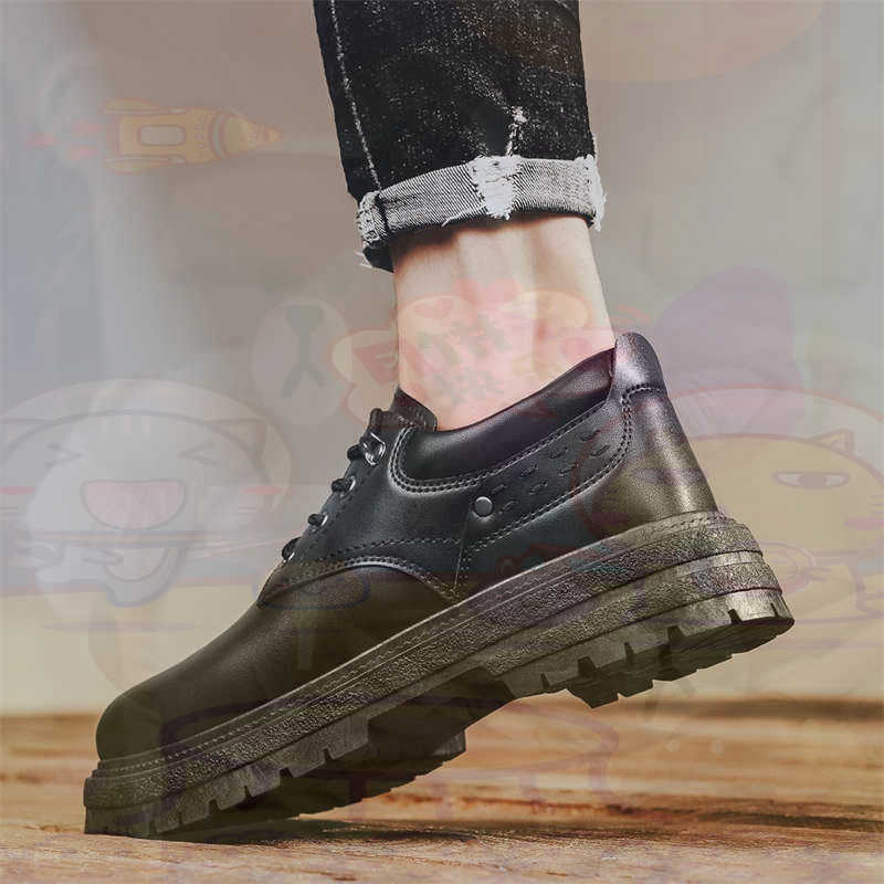 Men'S Shoes Clearance Sale - Dark Natural Leather Fashion Trainers Tennis