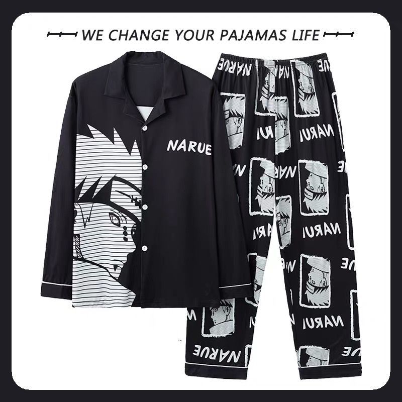 Men Shoes Models - Naruto Uzumaki Anime Print Pajamas Set