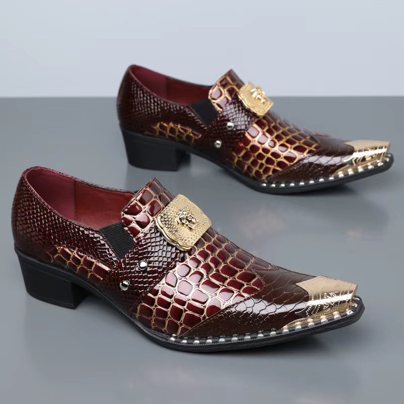 Men'S Shoes Hush Puppies - Men's Snake Print Brogue Oxfords Pointed