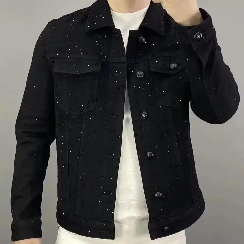 Men'S Shoes With Jeans - Jeans Coat for Men Button Casual