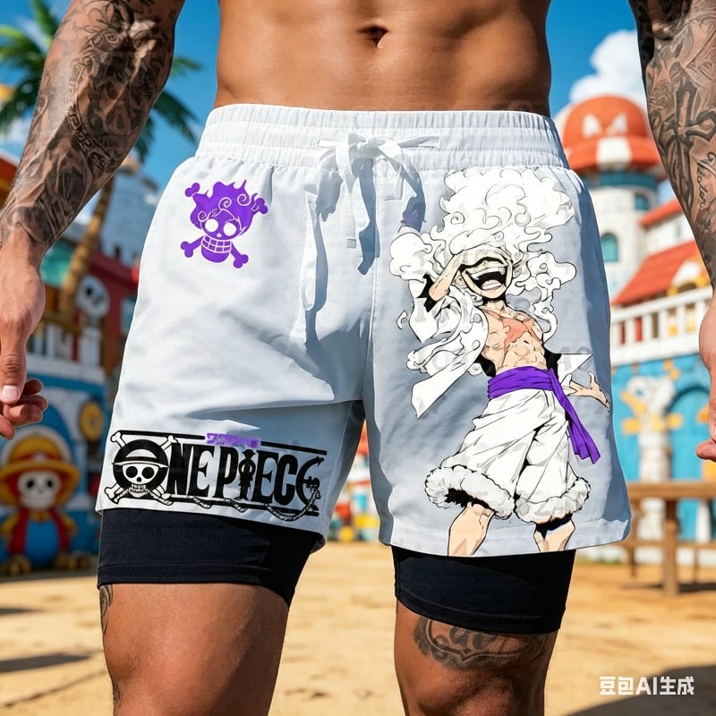 Men'S Shoes Good For Running - One Piece Anime White Double Layer