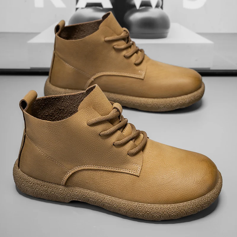 Men Ankle Boots Brown Short Bo - Men Shoes Trends recension och pris