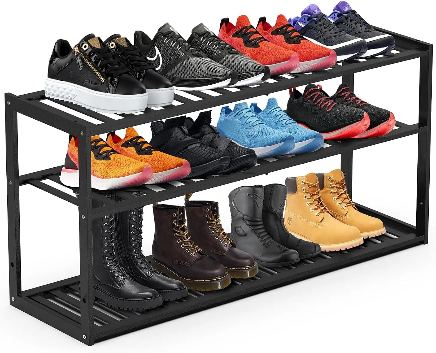 3 Tier 32.5inch Bamboo Shoe Ra - Men Shoes Rack recension och pris