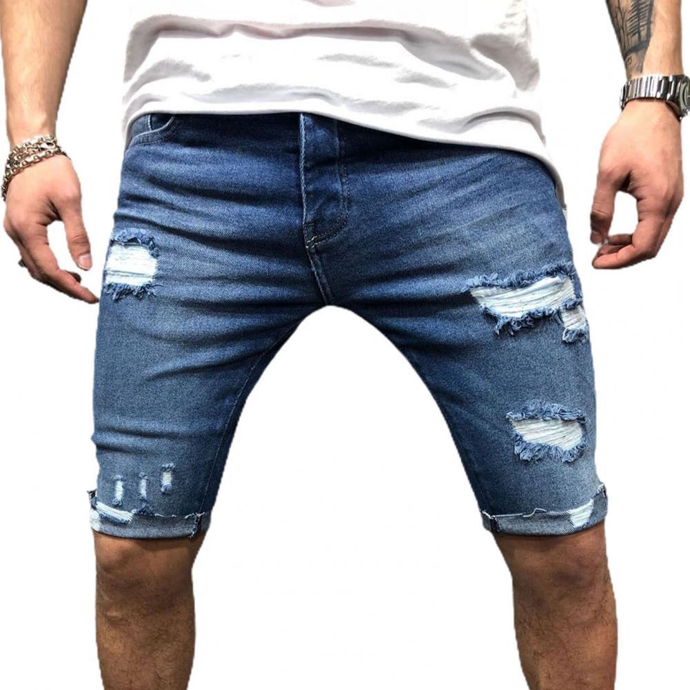 Men Short Jeans Denim Tight Sh - Men'S Shoes With Jeans recension och pris