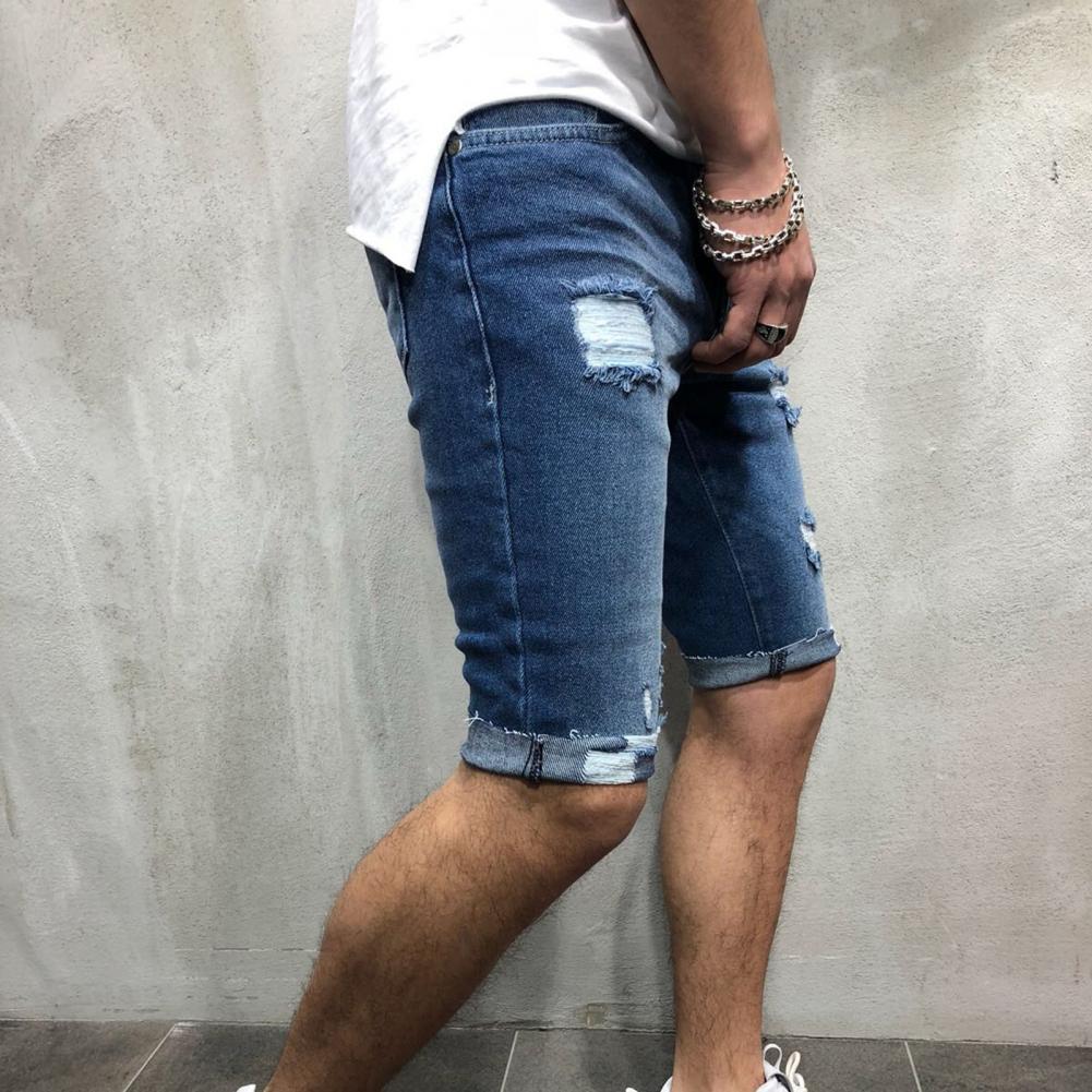 Men Short Jeans Denim Tight Sh - Men'S Shoes With Jeans recension och pris