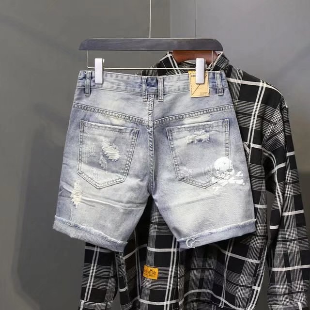 Summer Men's Worn Bead Hole Be - Men'S Shoes With Jeans recension och pris
